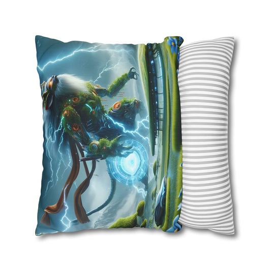 Pillowcase | Square | Polyester canvas | Techno-Fantasy | Electric Kirin