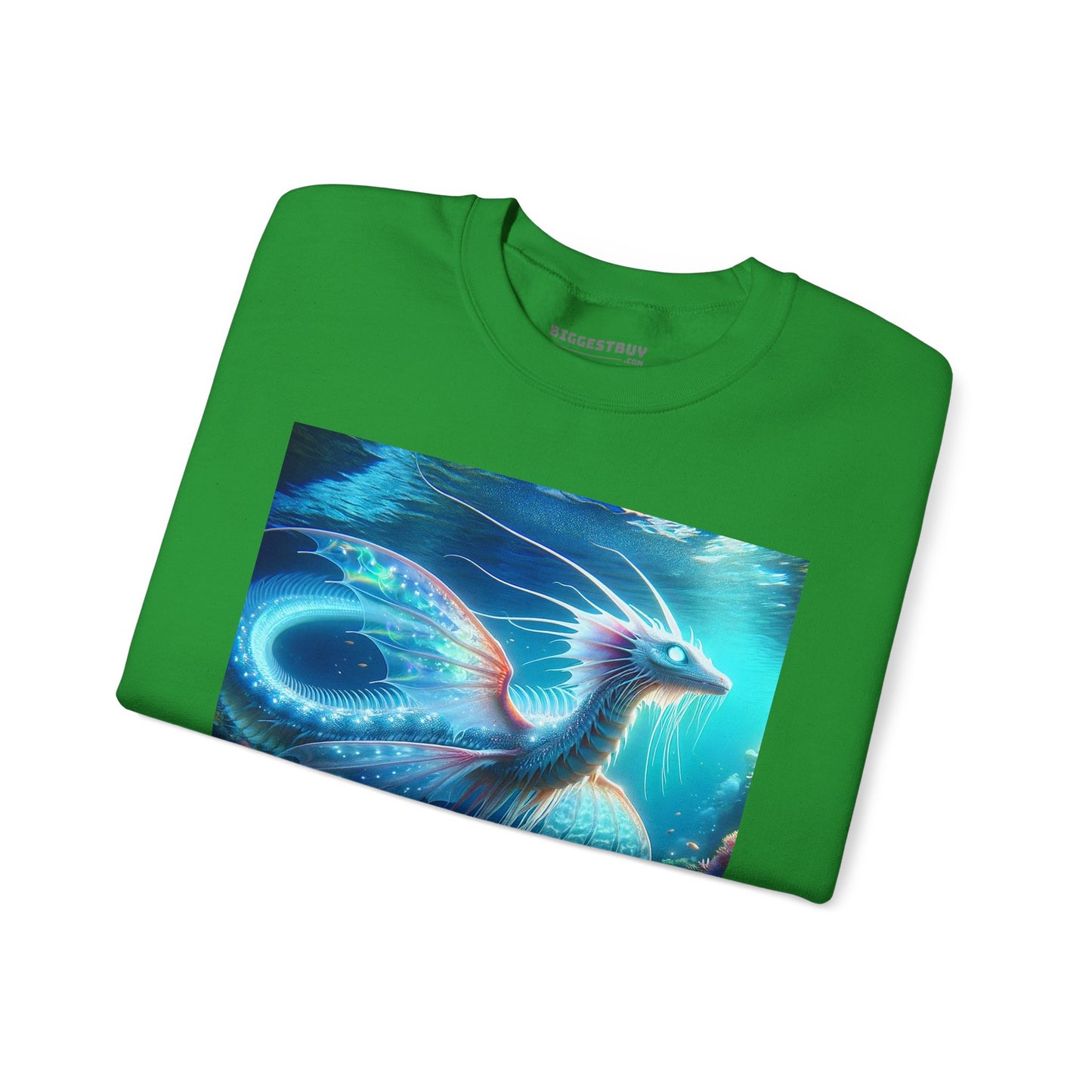 Bluza dresowa | Unisex | Okrągły dekolt | Gruba mieszanka | Mitologia morska | Ryujin | Smok wodny