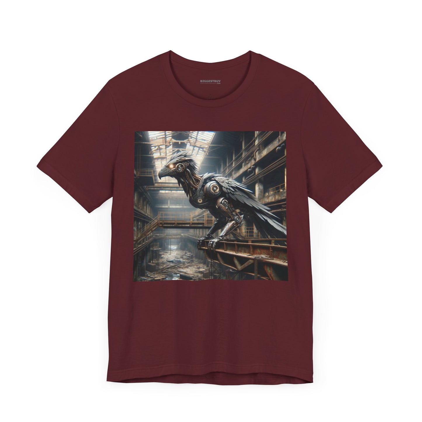 T-shirt | Unisex | Maglietta in jersey | Manica corta | Steampunk Post-Apocalittico | Corvo Meccanico