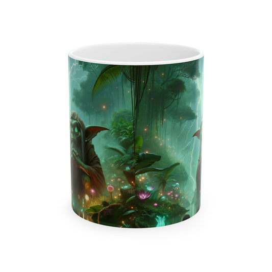 Tazza | Ceramica | Bianca | Fantasy Folcloristico | Sciamano Goblin