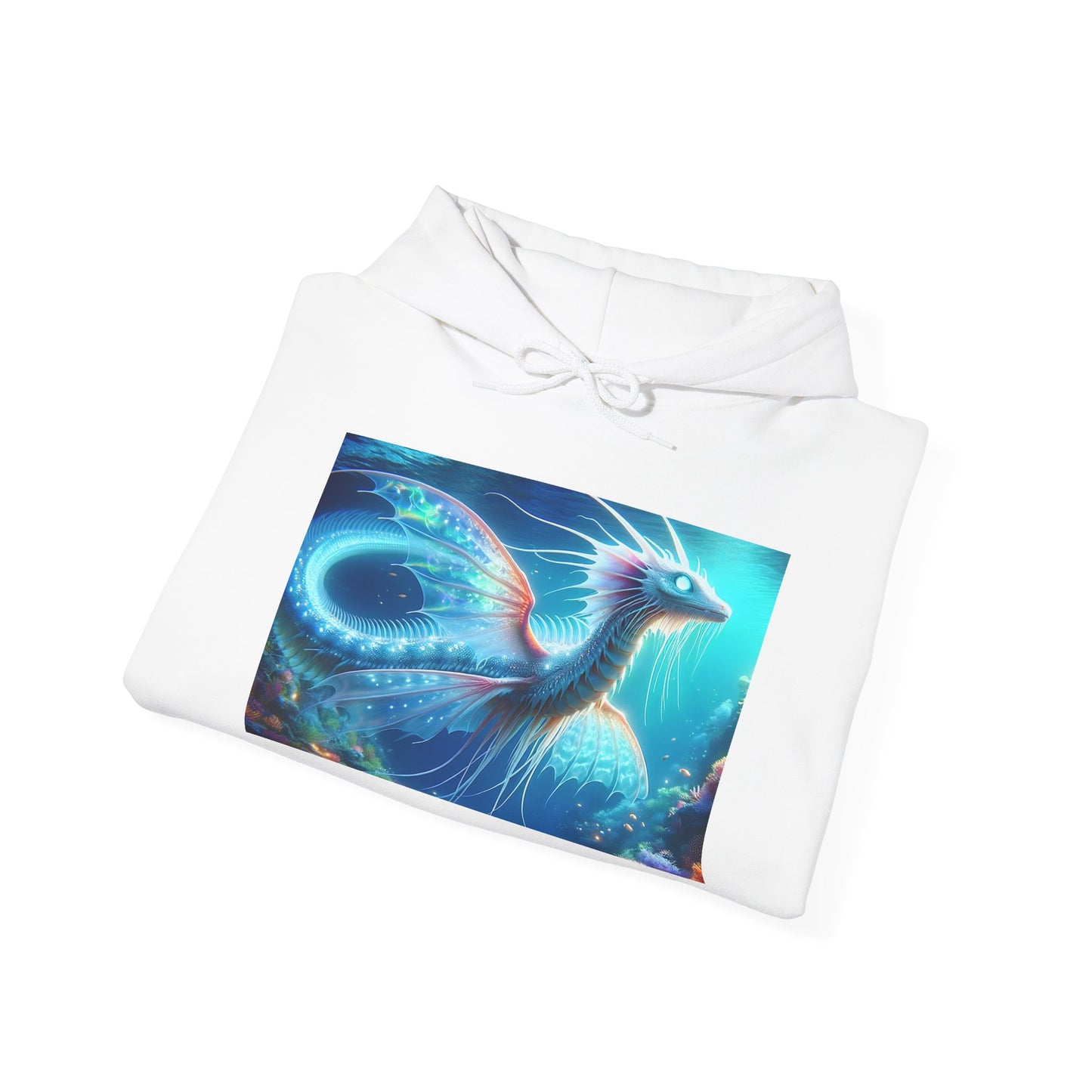 Bluza z kapturem | Unisex | Bluza dresowa z kapturem | Gruba mieszanka | Mitologia morska | Ryujin | Smok wodny