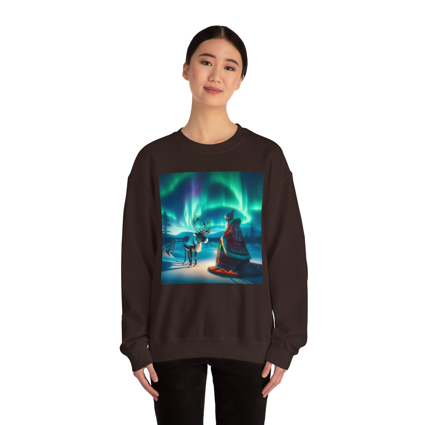 Bluza dresowa | Unisex | Okrągły dekolt | Gruba mieszanka | Szamanizm Polarny | Wizja Saamów