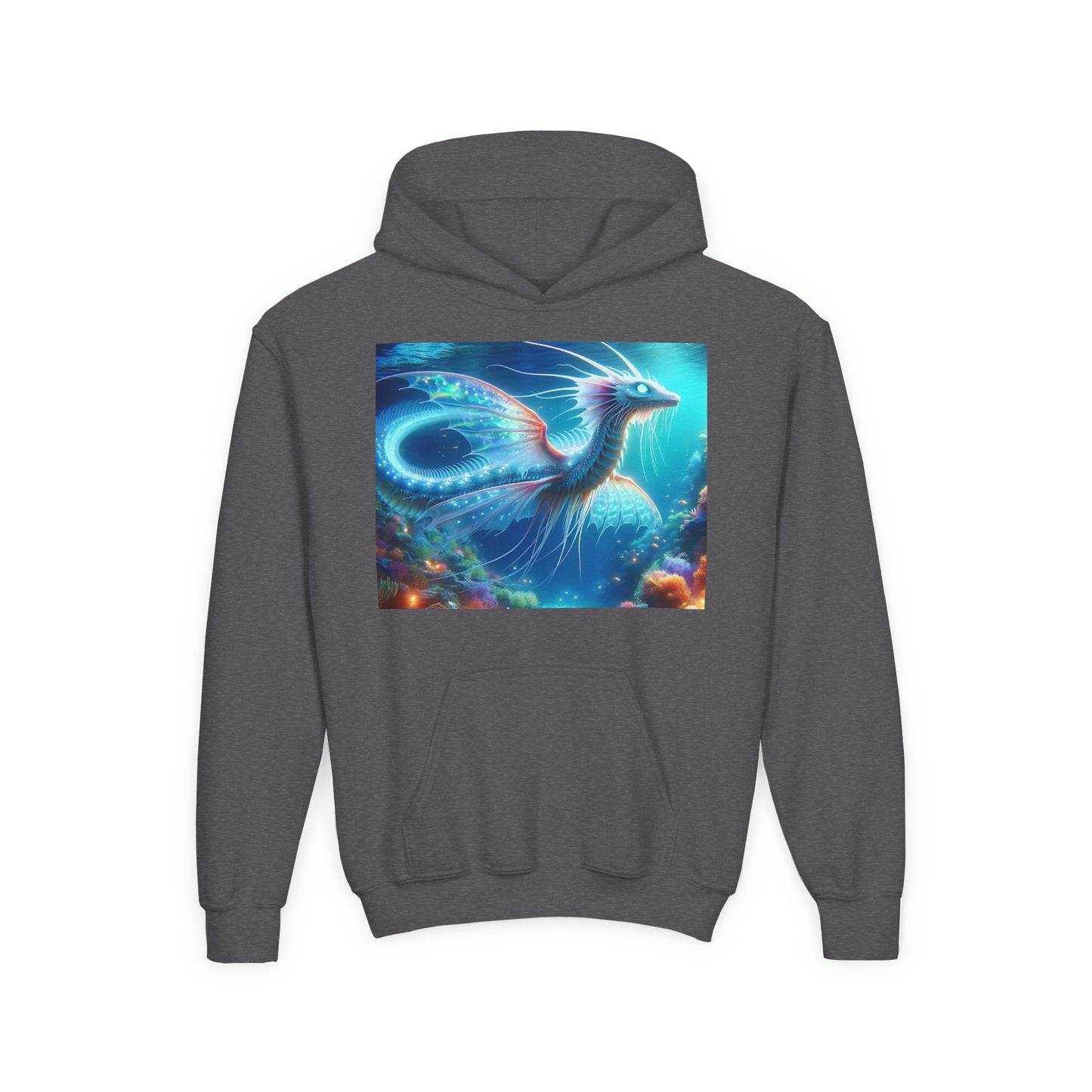 Bluza dresowa | Młodzieżowa | Z kapturem | Gruba mieszanka | Mitologia morska | Ryujin | Smok wodny