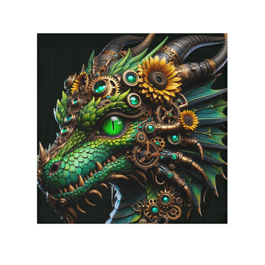 Towel | Face Towel | Steampunk Fantasy | Dragon Head