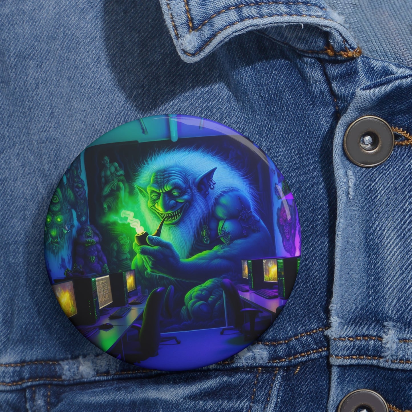 Button | Speldbutton | Met speld | Noordse Folklore | Boggart | Gameruimte