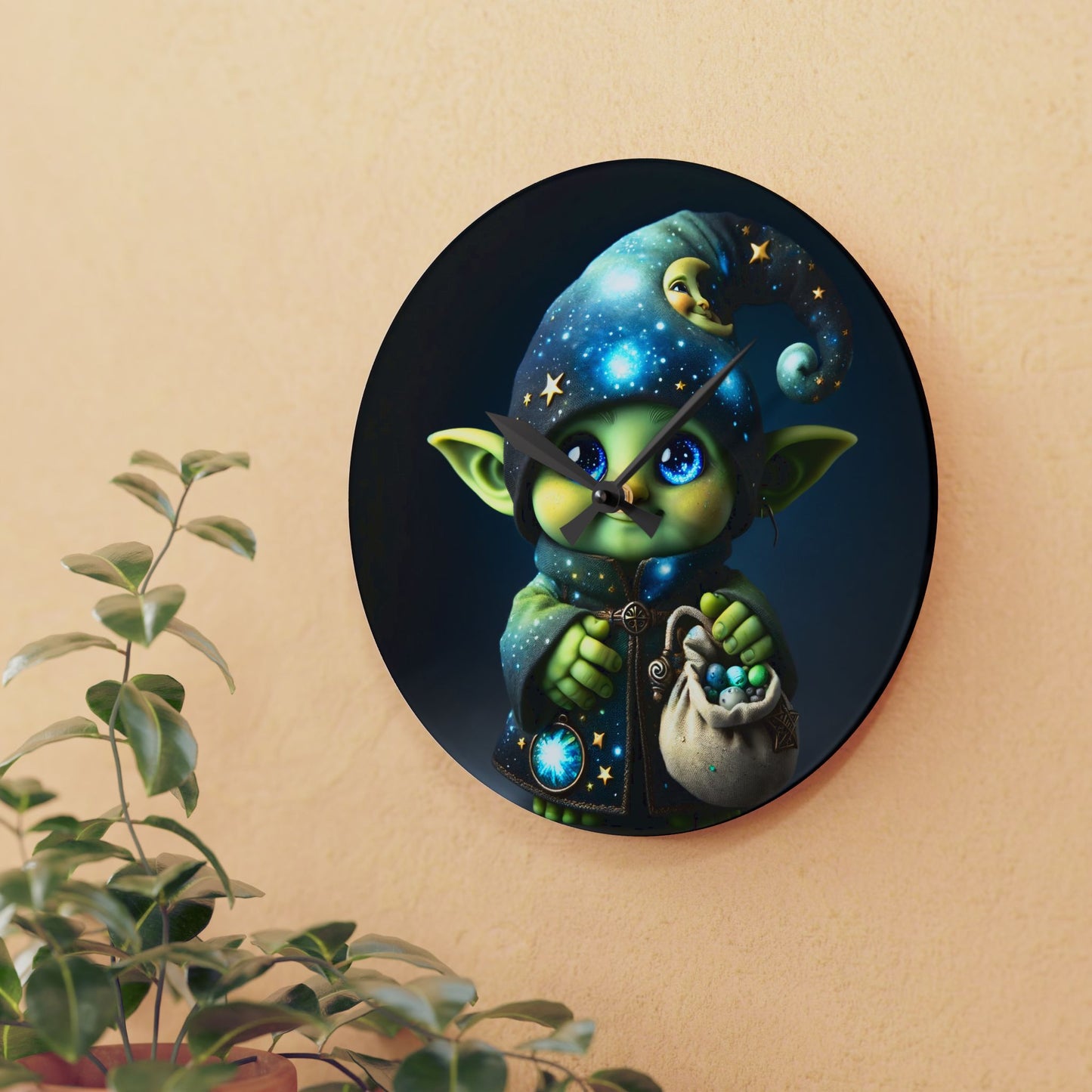 Orologio da parete | Acrilico | Rotondo o quadrato | Fantasy | Folletto Celestiale