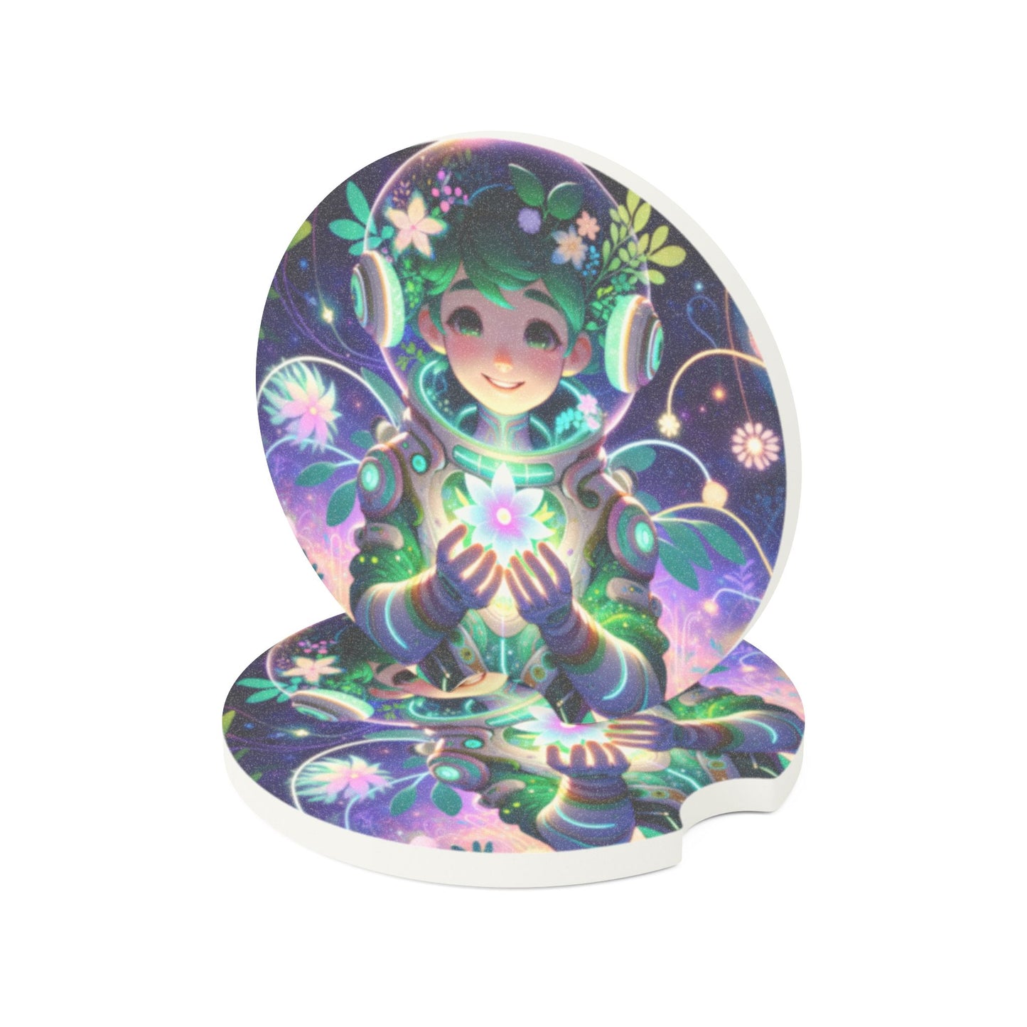 Onderzetter | Auto-onderzetter | Zeepsteen | Technofantasie | Cybernatuur | Groen Wezen