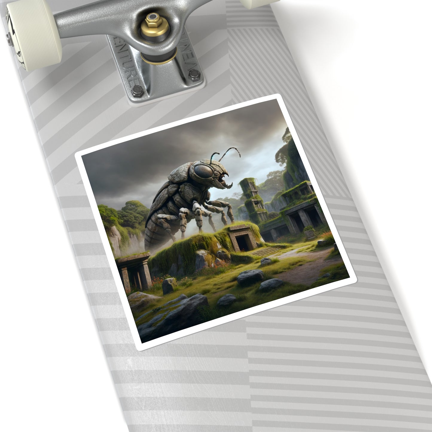 스티커 | 사각형 | 생태공포 | 거대 곤충 | 녹색