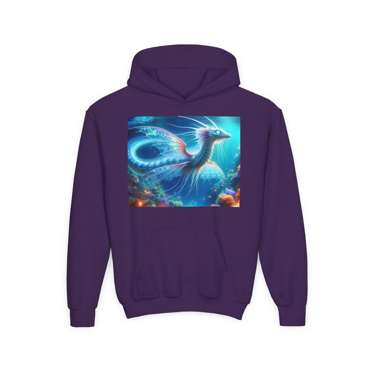 Bluza dresowa | Młodzieżowa | Z kapturem | Gruba mieszanka | Mitologia morska | Ryujin | Smok wodny