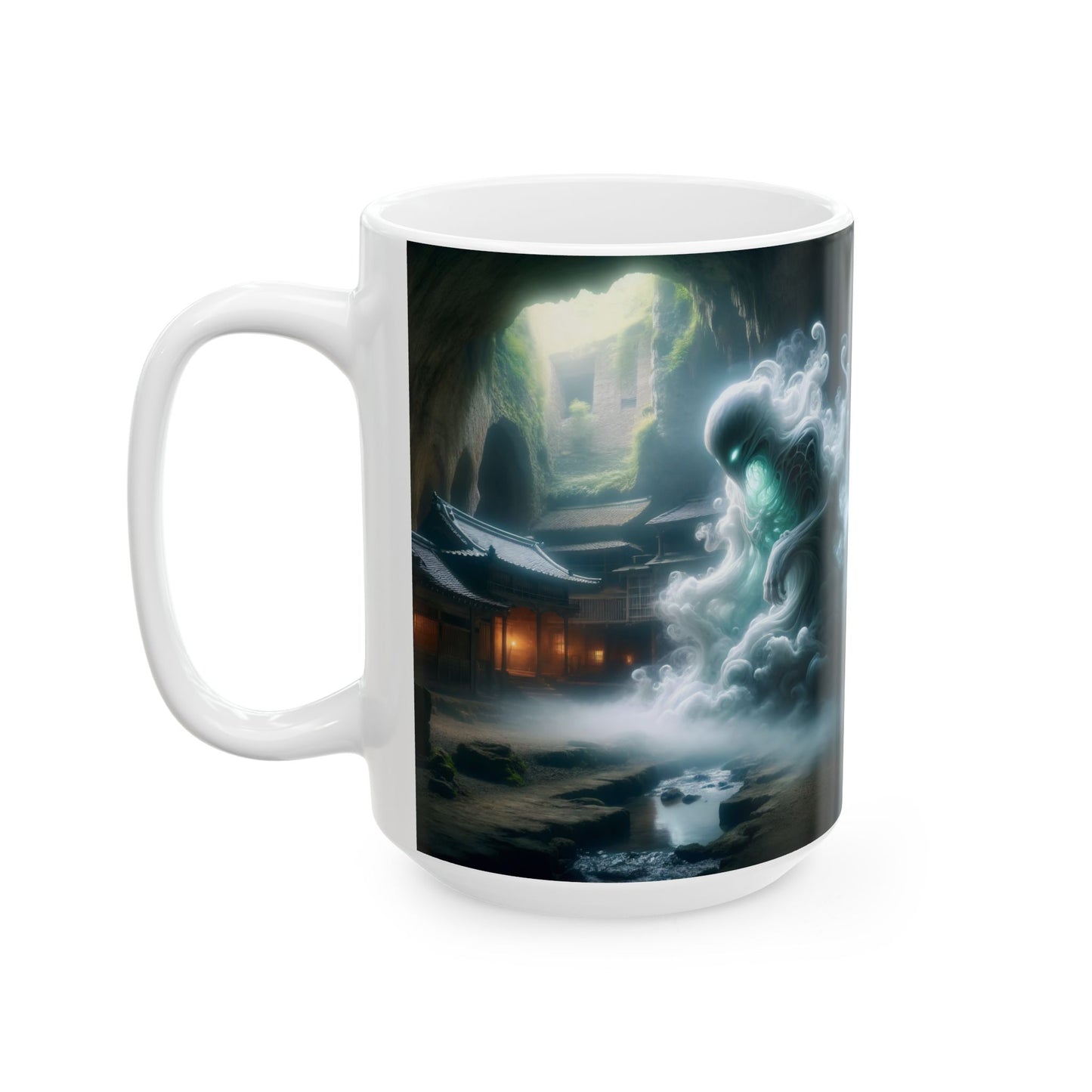 Mok | Keramiek | Wit | Yokai Folklore | Yurei Geest | Tempel