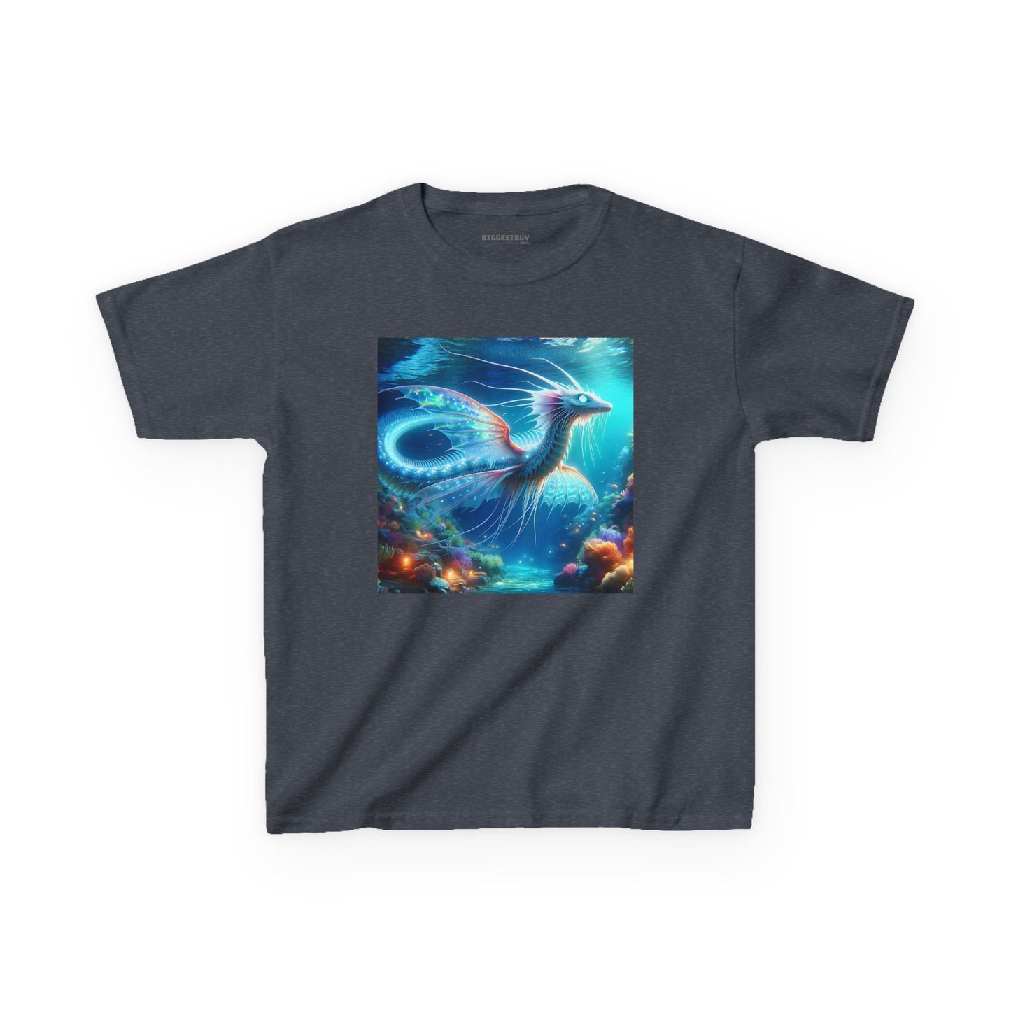 T-Shirt | Koszulka dziecięca | Ciężka bawełna | Mitologia morska | Ryujin | Smok wodny