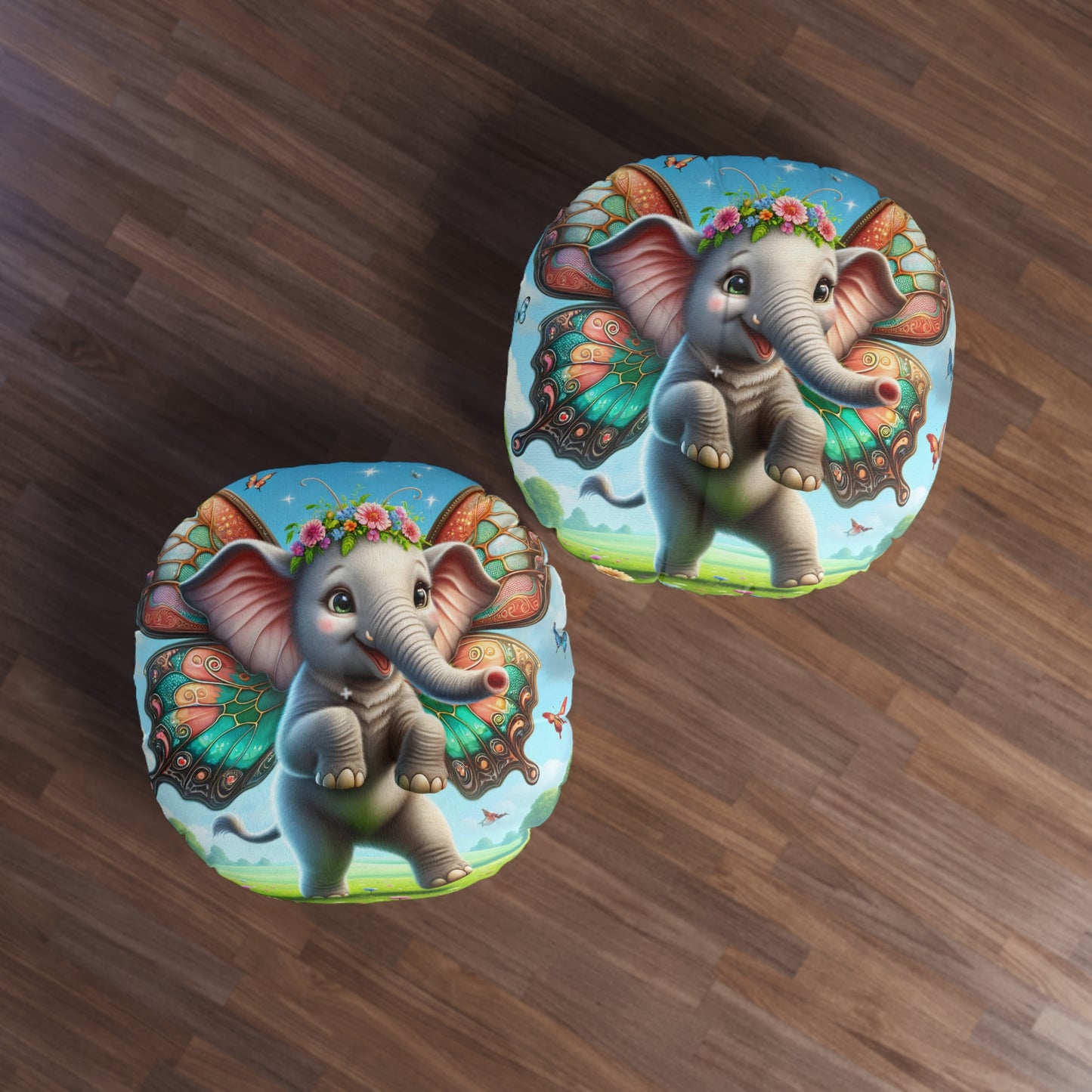 Cuscino | Cuscino da pavimento | Trapuntato | Rotondo | Mitologia Fantastica | Airavata | Elefantino