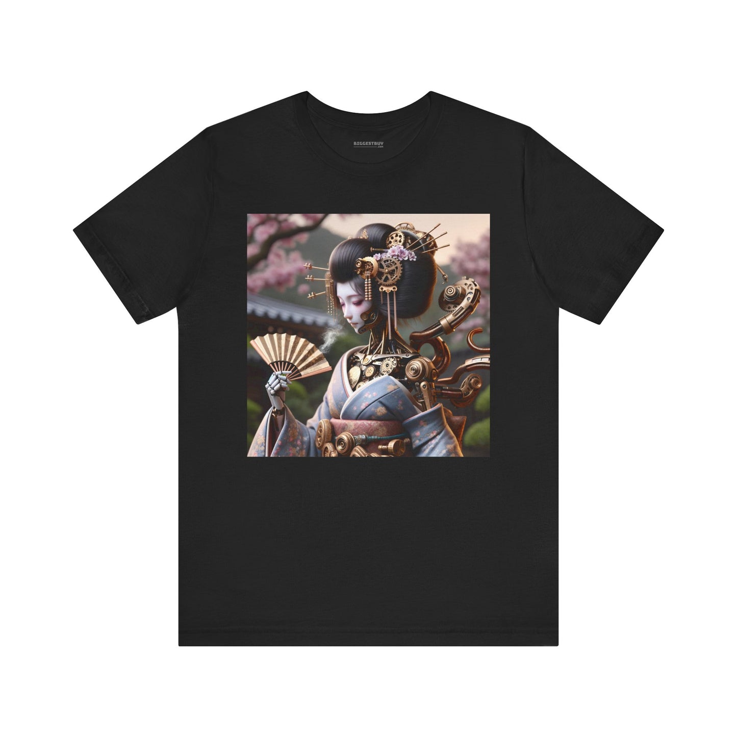 Tシャツ | ユニセックス | ジャージーTシャツ | 半袖 | スチームパンク | サイバーギーシャ | ロボット芸者
