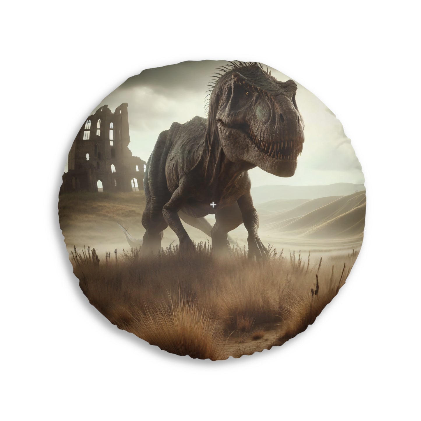 Cuscino | Cuscino da pavimento | Trapuntato | Rotondo | Paleofinzione | Dinosauri Preistorici | T-Rex