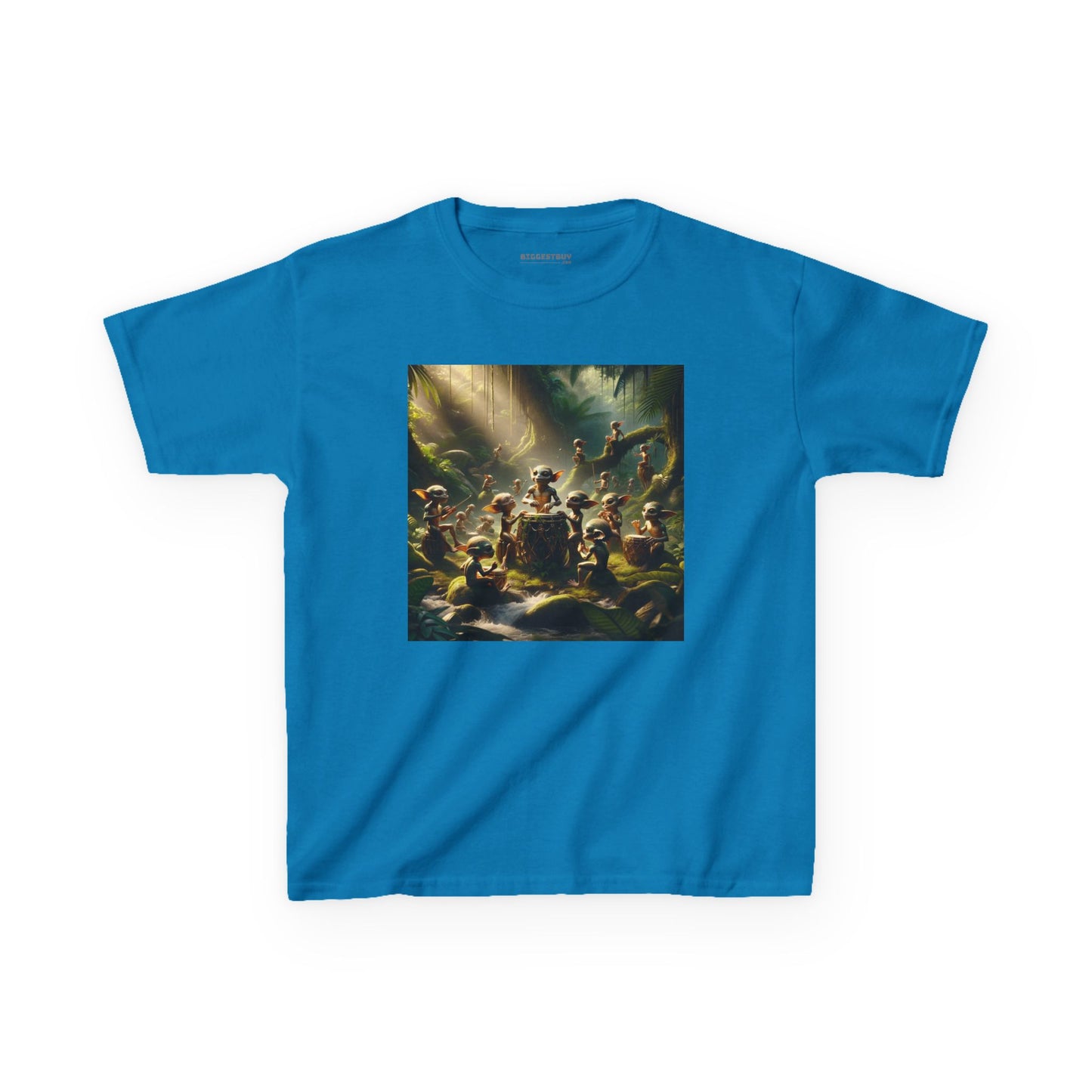 Tシャツ | キッズTシャツ | ヘビーコットン | 森の精霊 | 太鼓の儀式 | 妖精