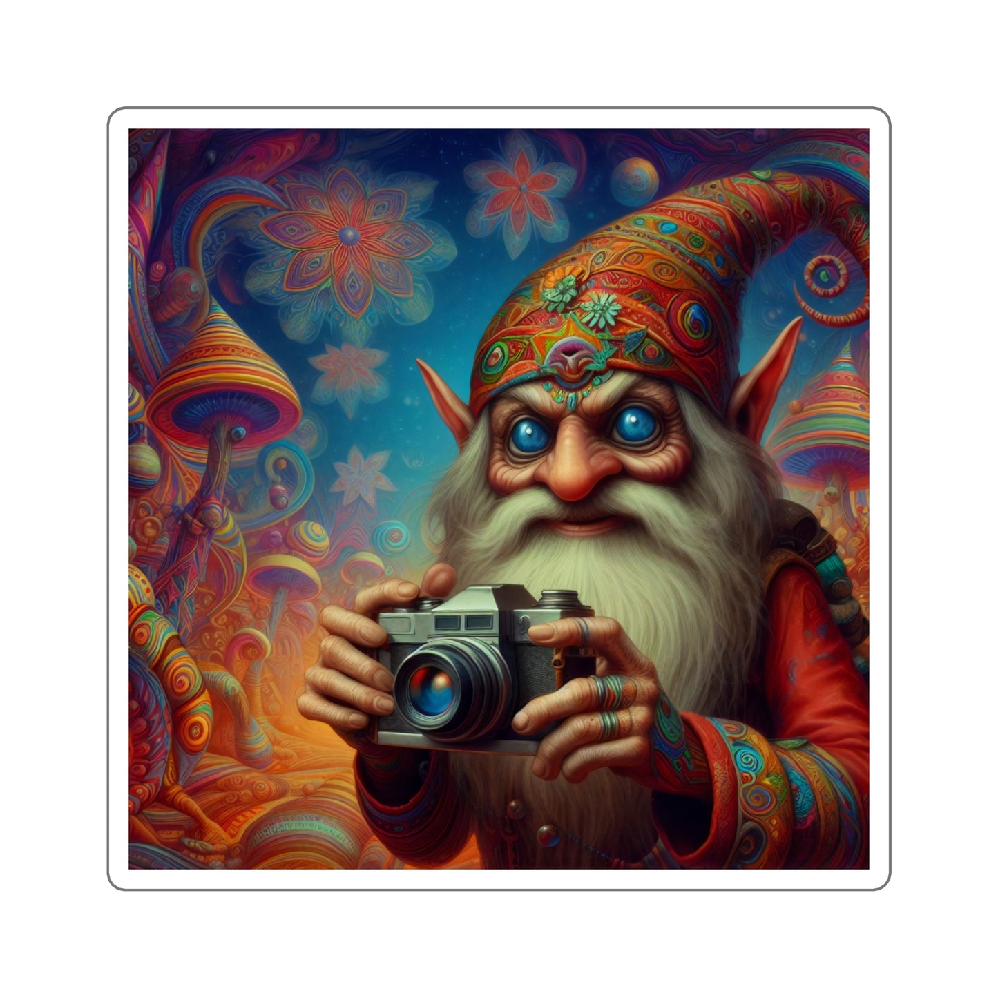 Naklejka | Kwadratowy | Fantasy | Słowiański Duch | Domovoi