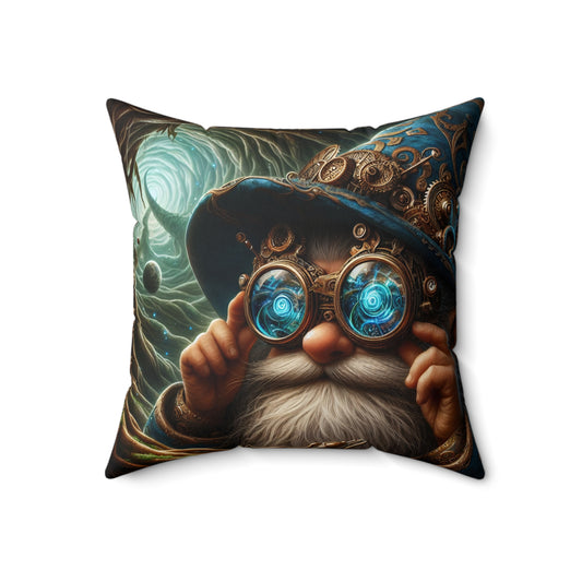 Yastık | Polyester | Kare | Steampunk Fantezi | Cüce Büyücü | Portre