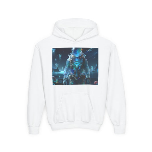 Sweatshirt | Jugend | Kapuzenpullover | Schwere Mischung | Weltraum-Biolumineszenz | Astronaut
