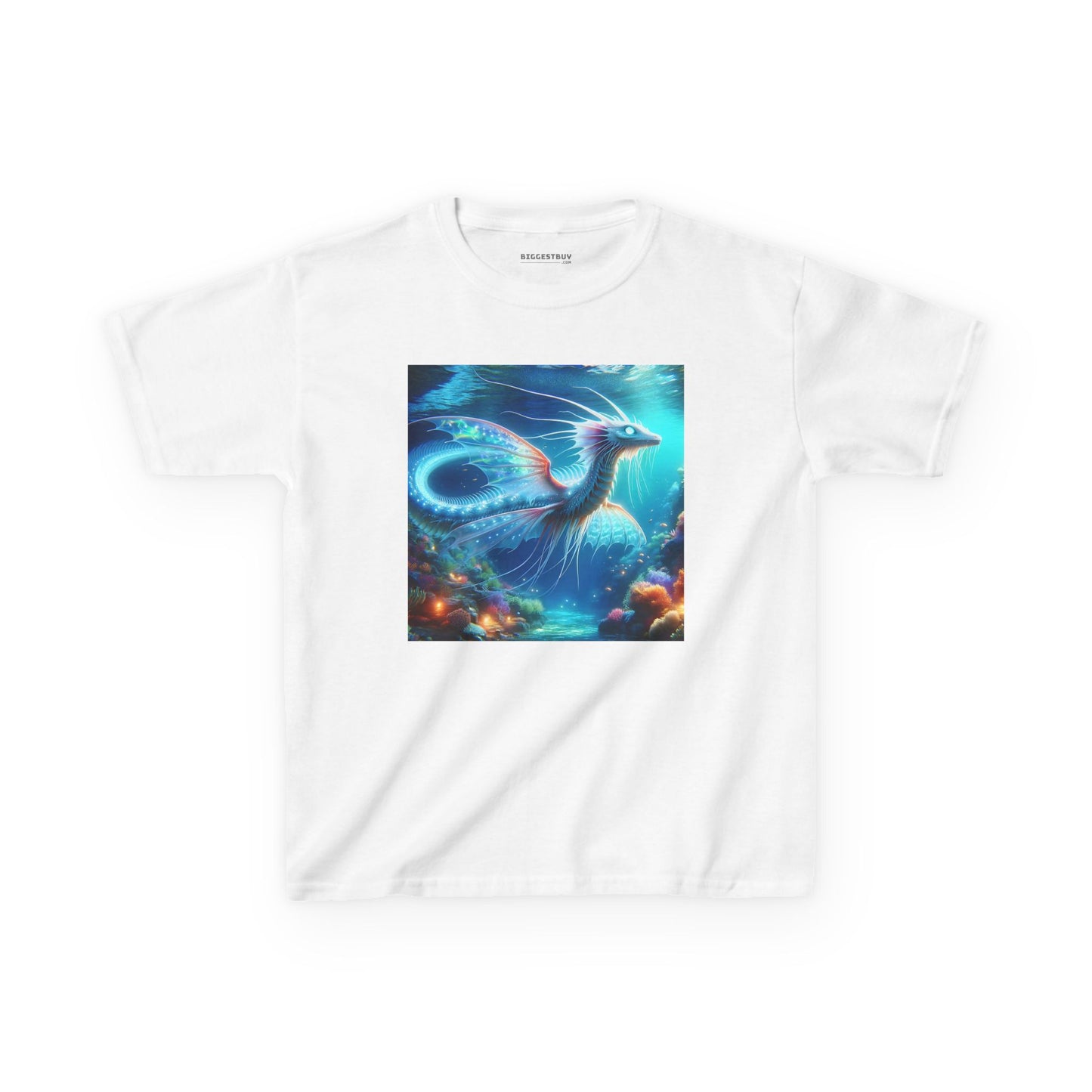 T-Shirt | Koszulka dziecięca | Ciężka bawełna | Mitologia morska | Ryujin | Smok wodny
