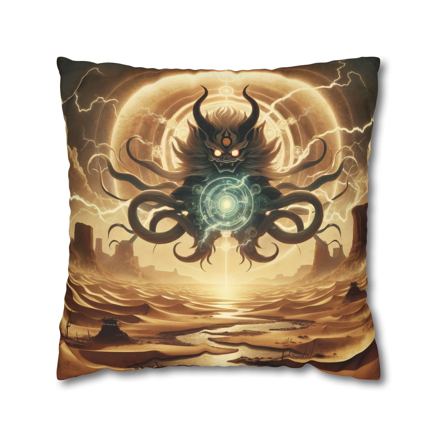 Funda de almohada | Cuadrado | Lienzo de poliéster | Horror Cósmico | Entidad Lovecraftiana | Caos