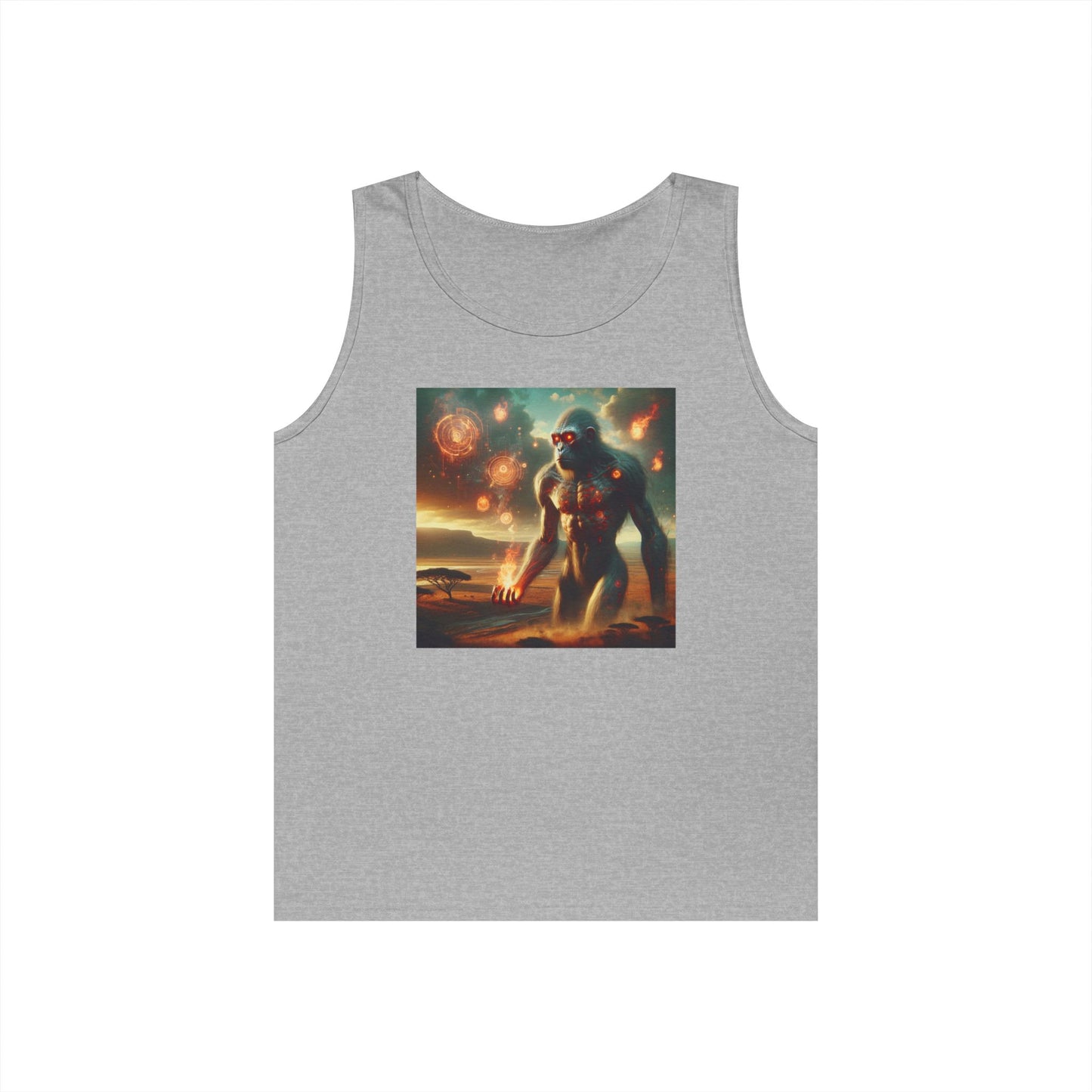 Tank Top | Unisex | Katun Tebal | Mitos Titan Api | Dewa Primordial