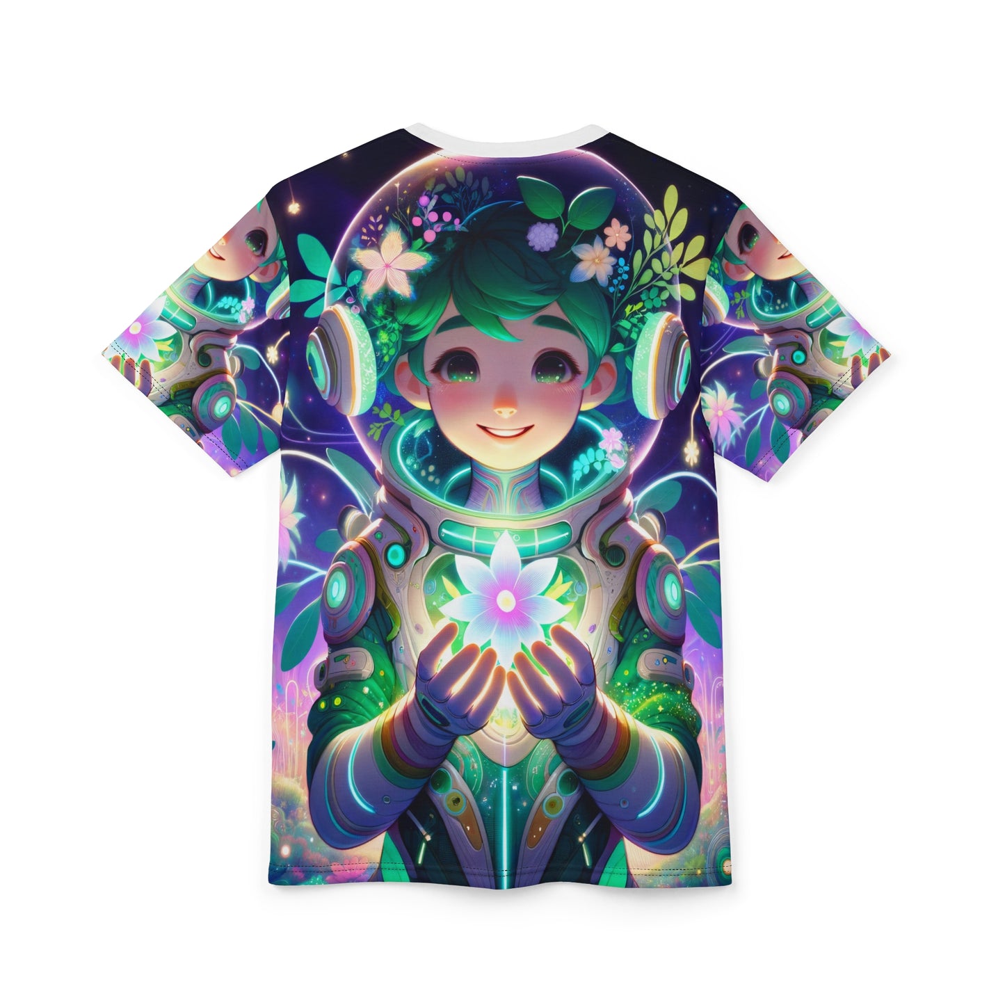 T-shirt | Stampa all-over | T-shirt unisex | Arte Digitale | Biopunk | Verde Elfo