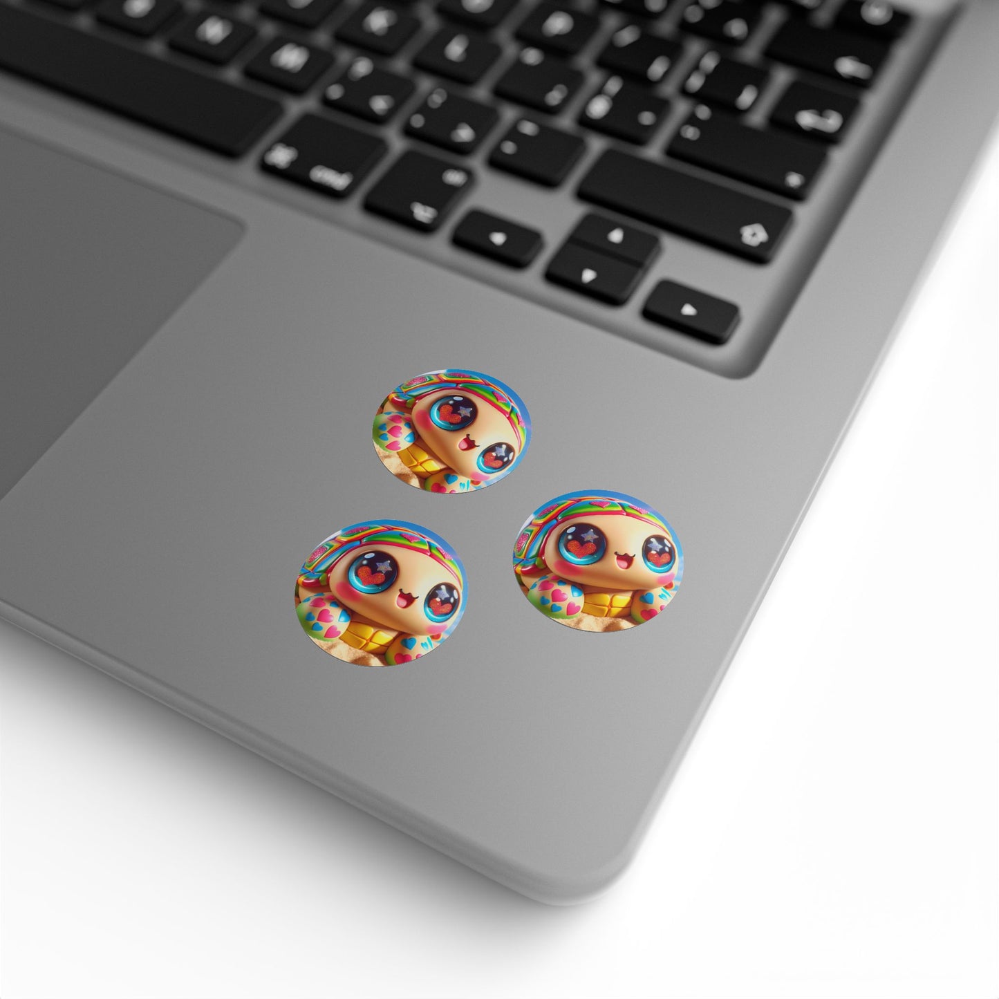 ステッカーラベルロール | 丸型 | カワイイファンタジー | 虹色カメのおもちゃ