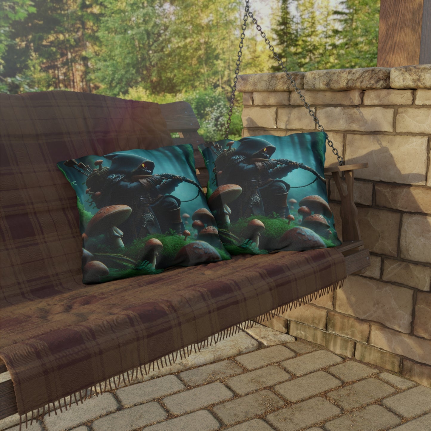 Pillow | Outdoor Pillow | Dark Fantasy | Myconid Scout | Forest