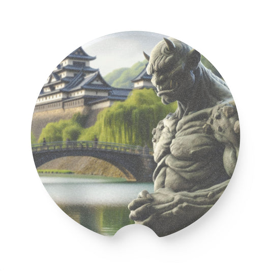Coaster | Car Coaster | Soapstone | Dark Fantasy | Yokai Lore | Oni