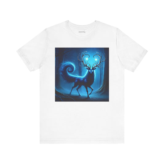 تي شيرت | للجنسين | تي شيرت جيرسي | كم قصير | الغزال الأسطوري | أزرق روح