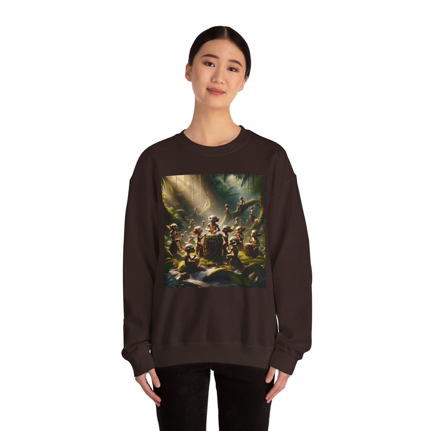 เสื้อสเวตเตอร์ | ยูนิเซ็กส์ | คอกลม | ผ้าผสมเนื้อหนา | แฟนตาซีป่า | วิถีธรรมชาติ | ภูตน้อย
