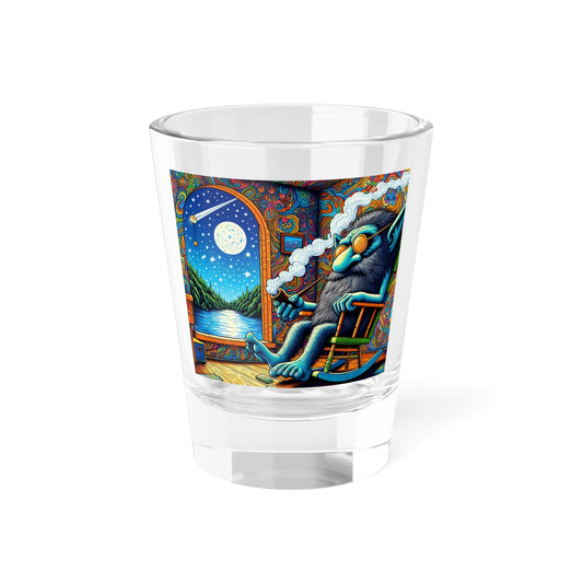 Schnapsglas | Psychedelische Kunst | Traumreise | Wolf