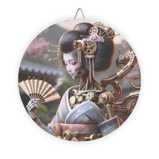 Skilt | Tre | Steampunk | Cyberpunk | Geisha