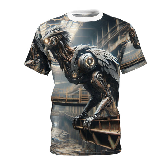 ٹی شرٹ | آل اوور پرنٹ | یونیسیکس ٹی | بخاریہ علم خیال | مکینکل کوا