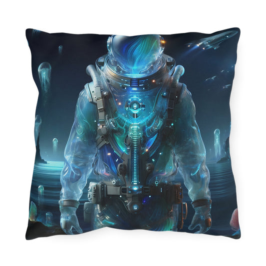 Kissen | Outdoor-Kissen | Weltraum-Biolumineszenz | Astronaut