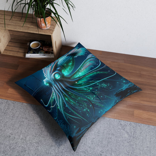 Pillow | Floor Pillow | Tufted | Square | Cosmic Horror | Abyssal Entity