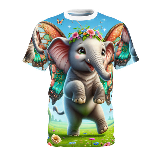 ٹی شرٹ | آل اوور پرنٹ | یونیسیکس ٹی | عجائباتی داستان | ایراوتا | پری ہاتھی