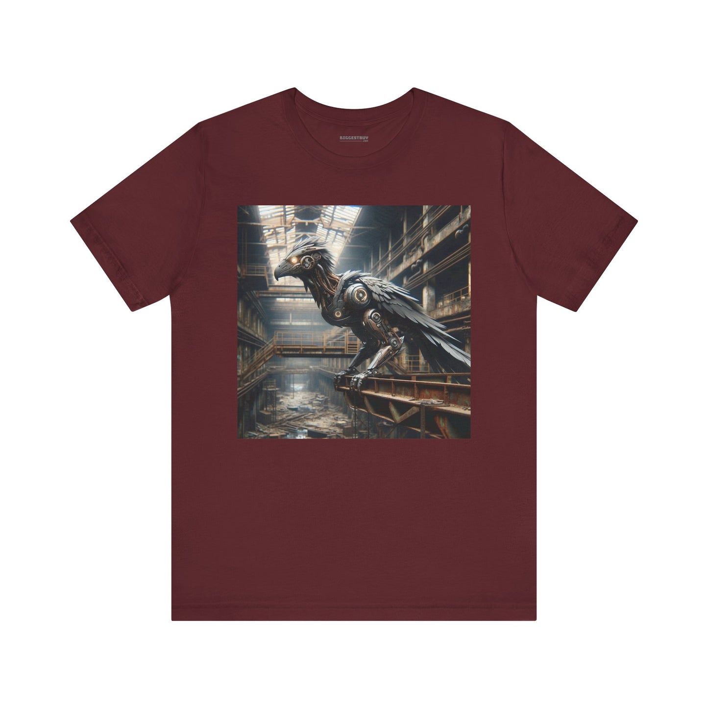 T-shirt | Unisex | Maglietta in jersey | Manica corta | Steampunk Post-Apocalittico | Corvo Meccanico