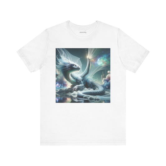 T-skjorte | Unisex | Jersey-T-skjorte | Kort erme | Kosmisk Fantasi | Isdrage | Mystikk