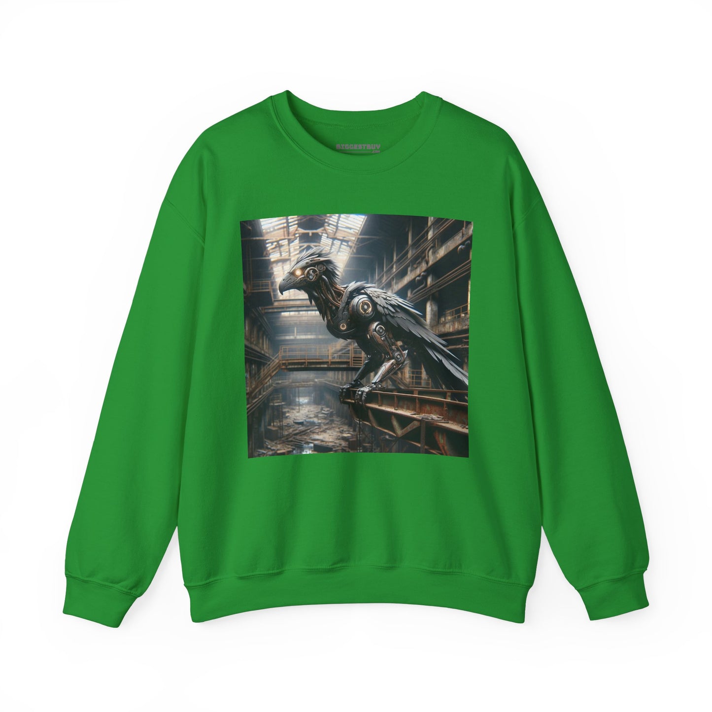 Felpa | Unisex | Girocollo | Misto pesante | Steampunk Post-Apocalittico | Corvo Meccanico