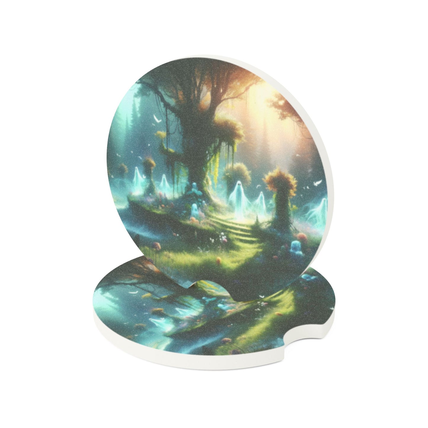 Onderzetter | Auto-onderzetter | Zeepsteen | Keltische Folklore | Wil-o'-Wisps