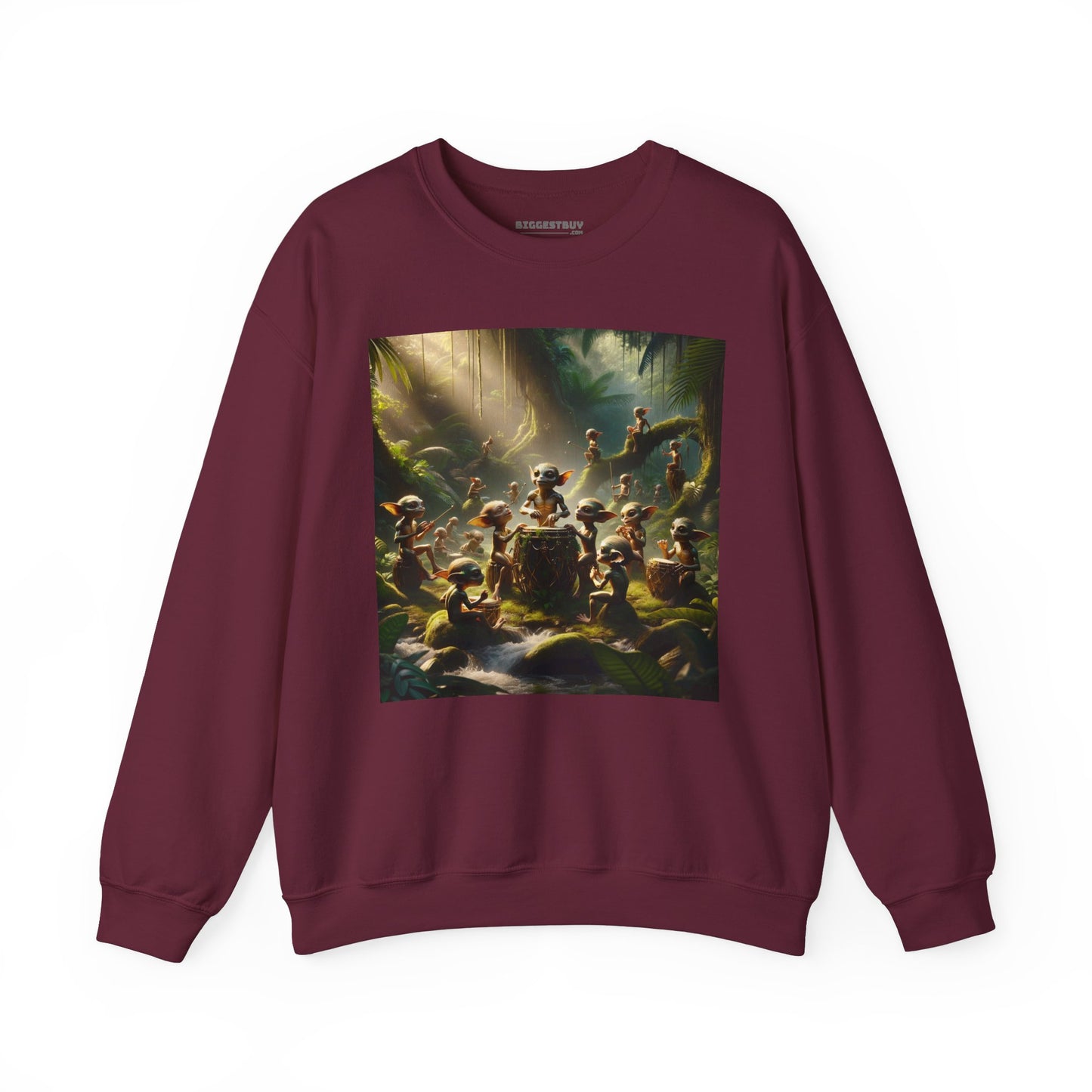 เสื้อสเวตเตอร์ | ยูนิเซ็กส์ | คอกลม | ผ้าผสมเนื้อหนา | แฟนตาซีป่า | วิถีธรรมชาติ | ภูตน้อย