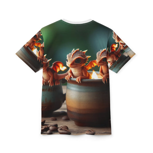 Tシャツ | 全面プリント | ユニセックスTシャツ | 可愛いファンタジーアート | 赤ちゃんドラゴン