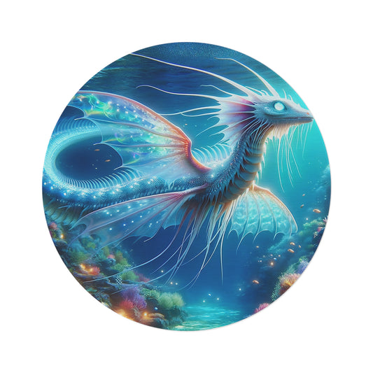 Tapis | Rond | Mythologie Aquatique | Dragon Marin