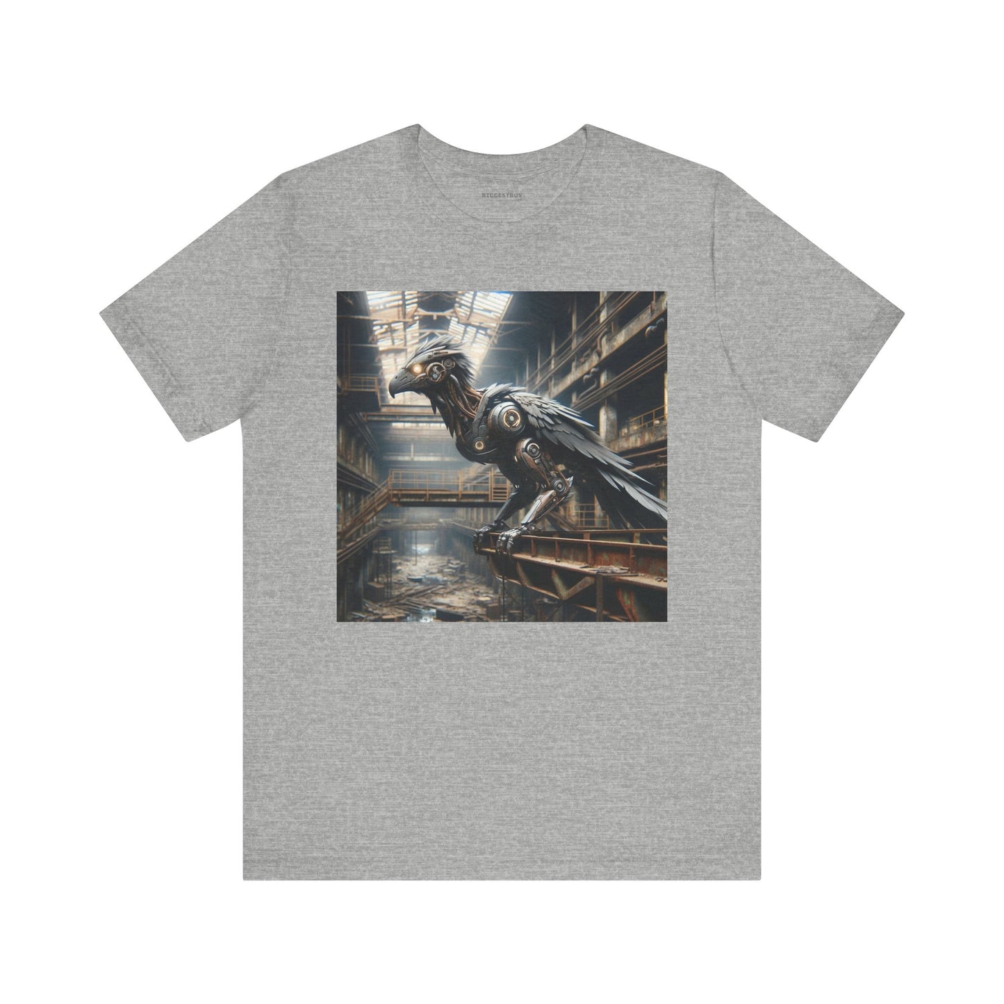 T-shirt | Unisex | Maglietta in jersey | Manica corta | Steampunk Post-Apocalittico | Corvo Meccanico