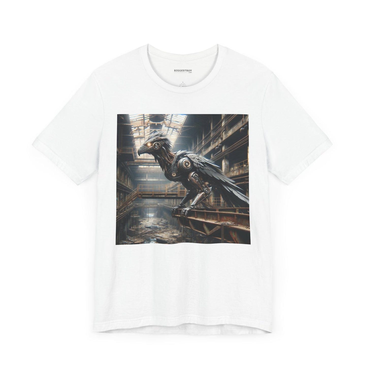 T-shirt | Unisex | Maglietta in jersey | Manica corta | Steampunk Post-Apocalittico | Corvo Meccanico