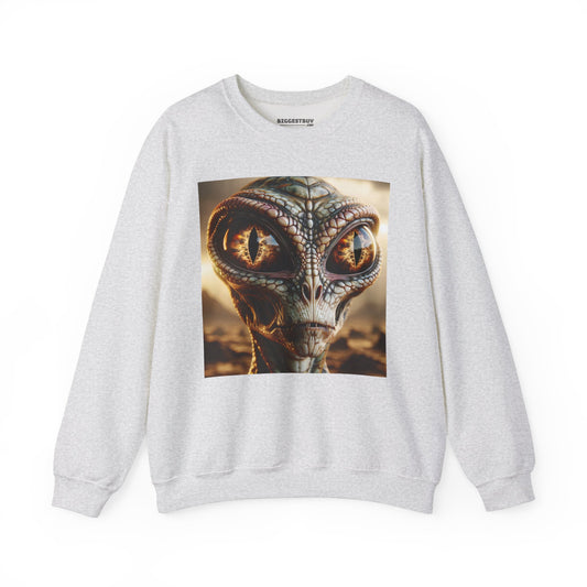 Felpa | Unisex | Girocollo | Misto pesante | Alieno Rettiloide | Fantascienza | Extraterrestre