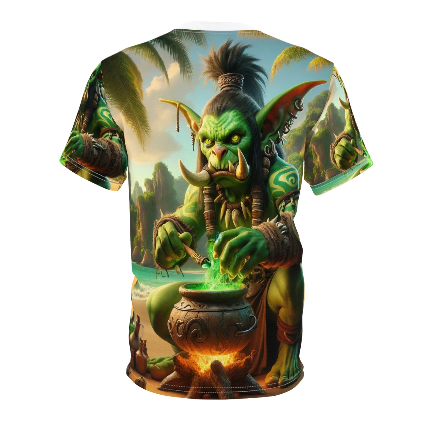 Tシャツ | 全面プリント | ユニセックスTシャツ | シャーマン魔法 | トロピカルオーク | 魔法の薬
