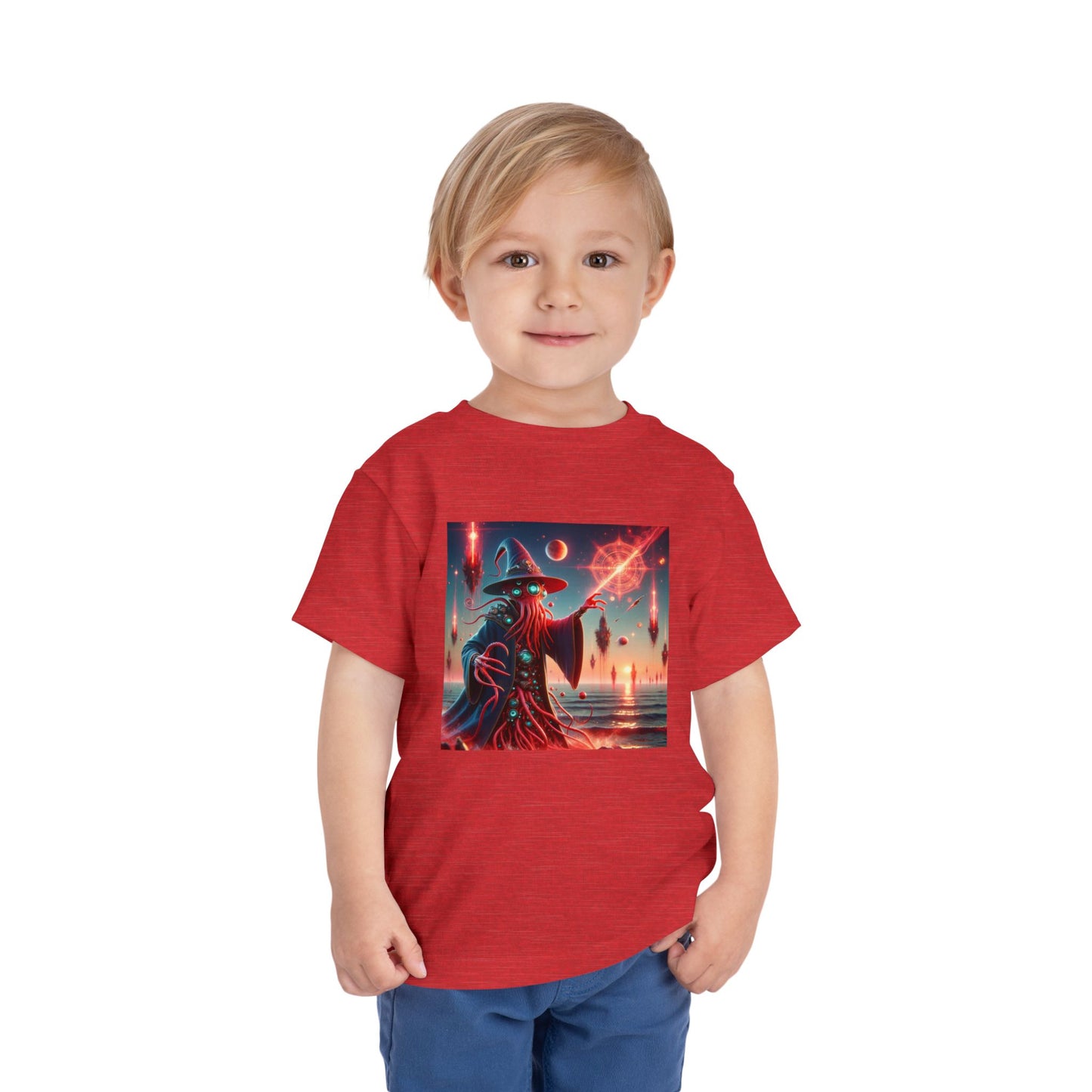 Camiseta | Camiseta para niños pequeños | Manga corta | Horror Cósmico | Mago Lovecraftiano