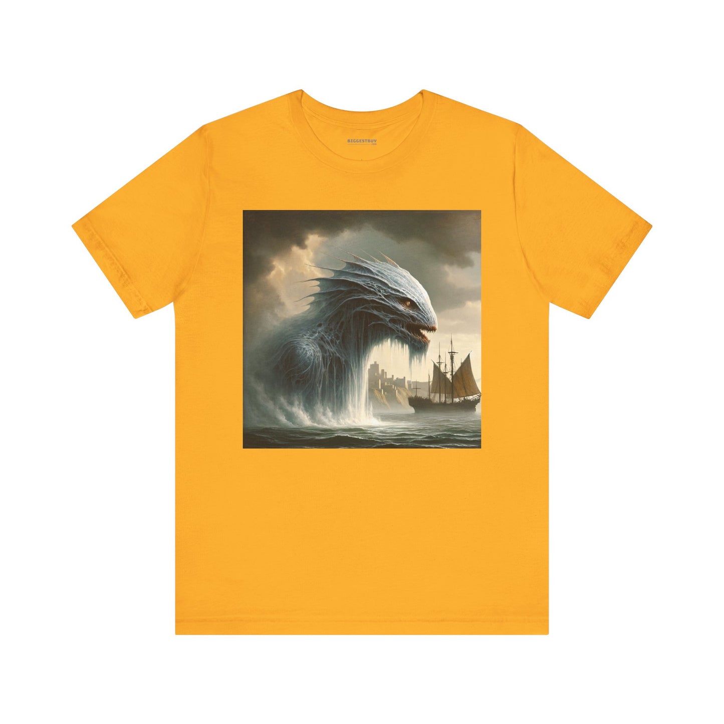 T-shirt | Unisex | Maglietta in jersey | Manica corta | Mitologia Nordica | Jörmungandr | Serpente Marino